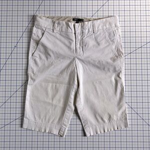 Vince White Side Buckle Bermuda Shorts, size 4
